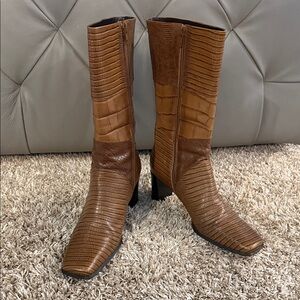 Via Spiga Brown Heeled Boots